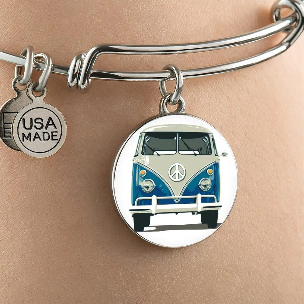 Volkswagen Blue Bus Bangle Bracelet