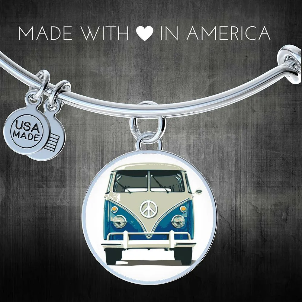 Volkswagen Blue Bus Bangle Bracelet