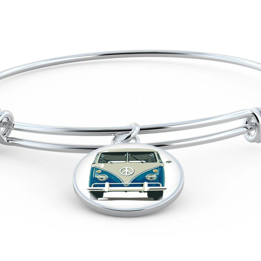 Volkswagen Blue Bus Bangle Bracelet