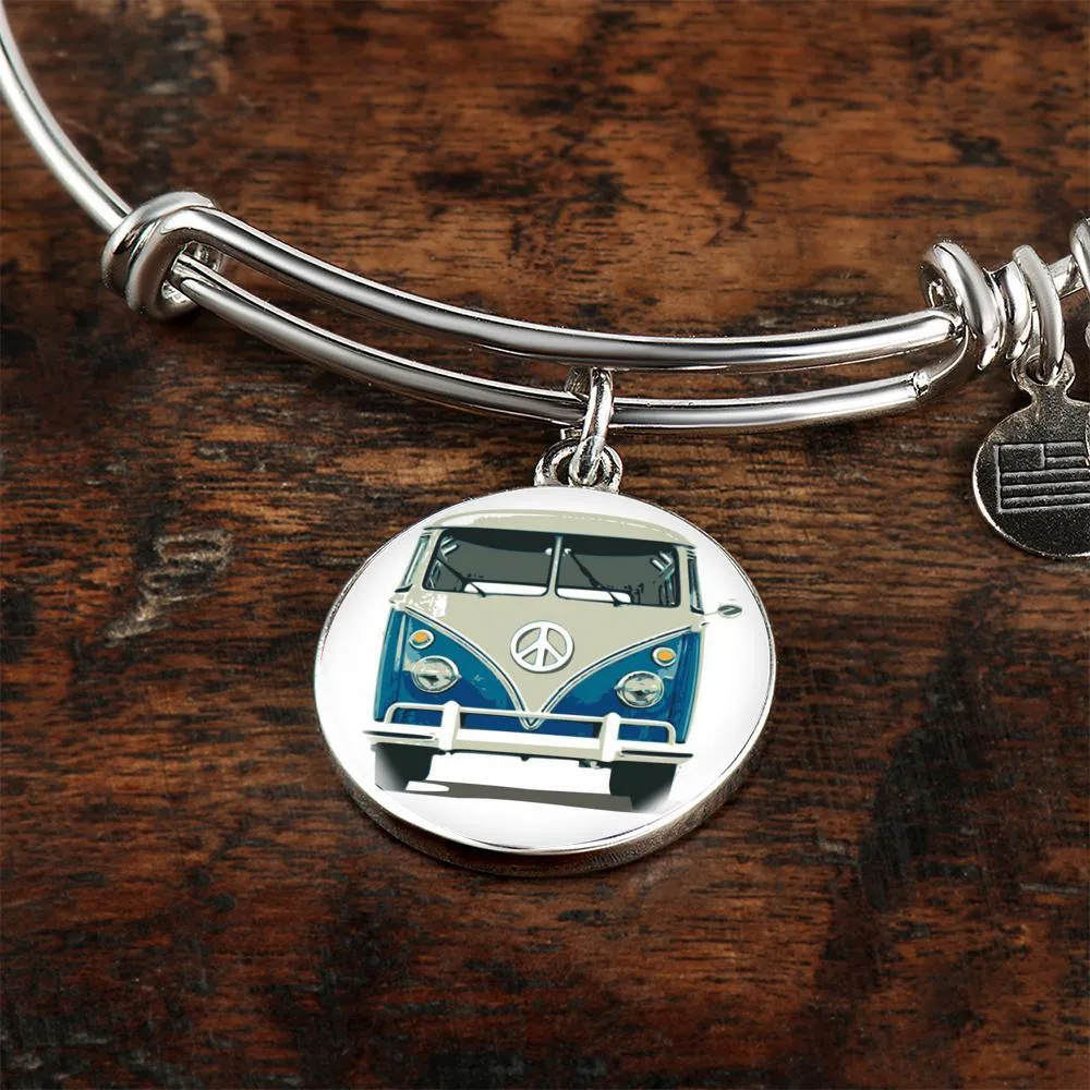 Volkswagen Blue Bus Bangle Bracelet