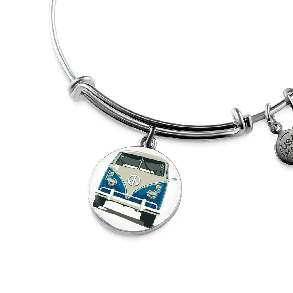 Volkswagen Blue Bus Bangle Bracelet