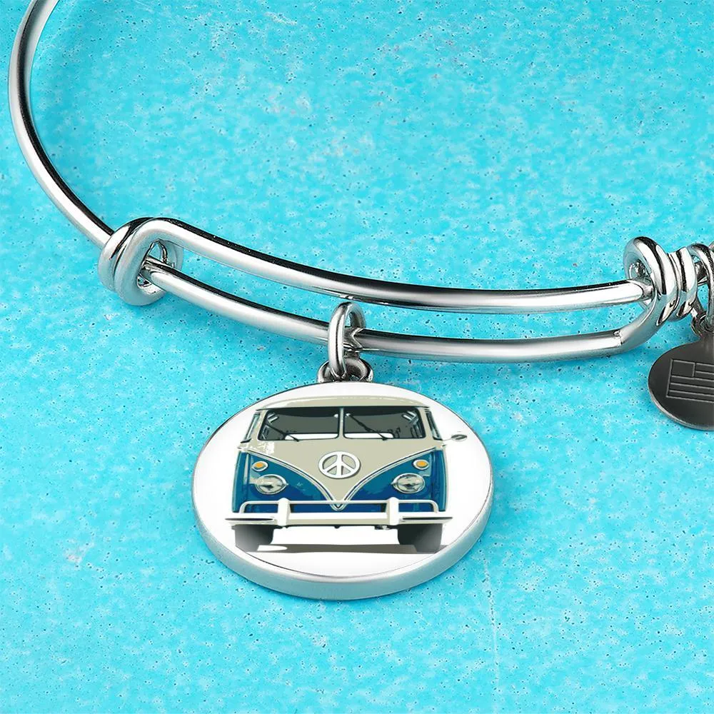 Volkswagen Blue Bus Bangle Bracelet